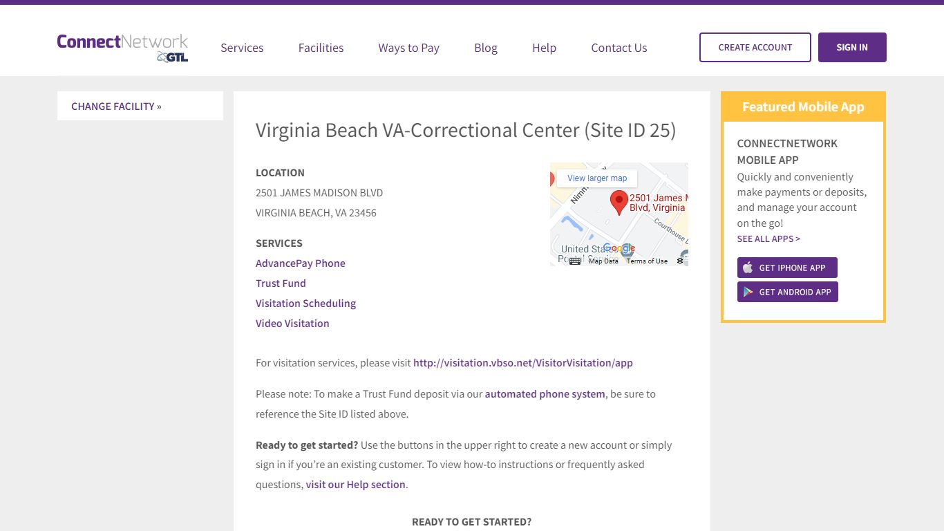 Virginia Beach VA-Correctional Center | ConnectNetwork